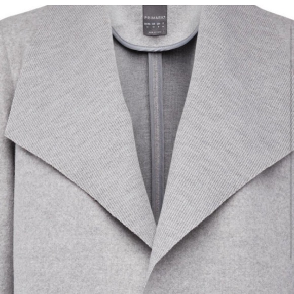 Grey Long Winter Coat with Pockets - Picture 2 of 4